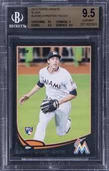 2013 Topps Update Black #US290 Christian Yelich Rookie Card (#20/62) - BGS GEM MINT 9.5 